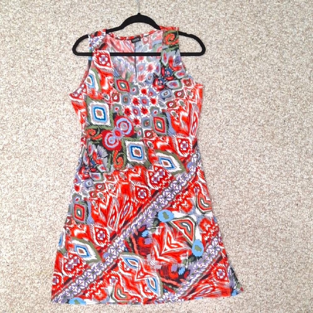 Summer Sundress, Multicolor Sleeveless Dress